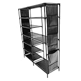 MAGICLULU Mehrschichtiges Schuhregal aus PP und Stahl mit Robustem...