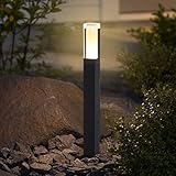 ZJHAHJY Schwarze Pollerleuchte für Landschaftswege im Freien mit...