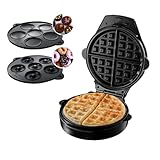 Russell Hobbs Multifunktionsgerät Rund 3-in-1 [Waffeleisen, Mini Cupcake,...
