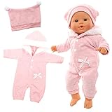 Miunana Kleidung Overall Outfits für Baby Puppen, Puppenkleidung 35-43 cm...