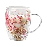 Paryou Doppelwandige Kaffeetassen, 350ml Doppelwandige Kaffeegläser, Latte...