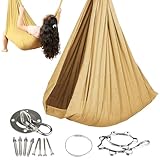 Hängematte -Bequemer Stoff | Camping Atmungsaktiv - Elastische Indoor...