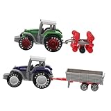 BCOATH 2 Stück Teiliges Traktor Landwirtschaftsfahrzeug Modell Lifelike...