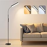 Ehaho Stehlampe LED Dimmbar Schwarz | Leselampe Stehlampe | Stehleuchte mit...