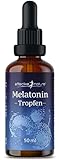 Melatonin Tropfen - 0,5 mg pro Tagesdosis - 50ml mit Pipette - Alternative...