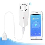 Newgoal Wasseralarmsensor mit 60 dB lautem Sound WiFi-Lecksucher,...
