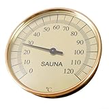 Sauna-Thermometer, Hygrometer, Aluminiumlegierung, 0–120 °C, klares...