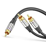 Sonero® Premium Cinch Audiokabel, 1x Cinch Stecker auf 2x Cinch Stecker...