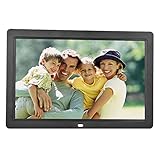 Akozon 12 Zoll 1280 * 800 HD Tragbarer, Digitaler Bilderrahmen Alarm...