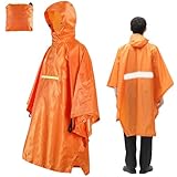 Regenponcho Damen und Herren, 210T Wasserdicht Regenjacken Leicht...