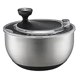 SILBERTHAL Salatschleuder Edelstahl 4,5l groß & rutschfestem Boden - Salad...