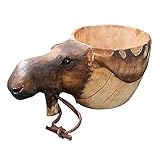 Kuksa Handgeschnitzter Holzbecher-Kuksa Guksi Tierkopf Bild Tasse,...