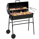 YITAHOME M Holzkohlegrill BBQ Smoker Grillwagen mit Höhenverstellbare...
