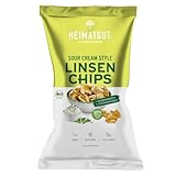 HEIMATGUT® Bio Linsen-Chips Sour Cream Style | Vegane Chips aus Linsen |...