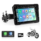 Jansite Carplay Bildschirm für Motorrad Kabelloser Carplay und Android...