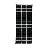 enjoy solar® Mono 130W 12V Monokristallines Solarmodul PERC mit 10...