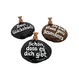 Andys Steinwelt® personalisierbarer Glücksstein mit Teddy-Bär,...