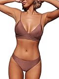 CUPSHE Damen Bikini Set Triangel Bikini Bademode Low Rise Brazilian...