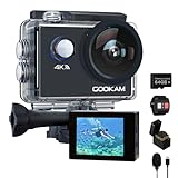 GOOKAM Action Cam 4K30FPS 20MP mit 64GB microSDXC Speicherkarte 40m...