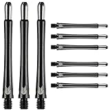 Target Darts Grip Style Aluminium Shaft - Pack of 9 | Schwarz, Mittel...