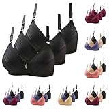 XMATOP 3er Pack BH Damen Ohne Bügel Push Up Set Frauen Grosse Grössen...