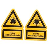 TOPPERFUN 2stücke Sicherheitsaufkleber Laserwarnung Warnschilder Für...