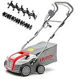 IKRA Elektro Vertikutierer Rasenlüfter IEVL 2000, Fangkorb 55l,...