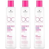 Schwarzkopf - Trio BC Clean Color Freeze Silber-Shampoo, Inhalt: 250 ml, 3...