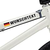 2X Personalisierter Fahrradrahmen Aufkleber mit Flagge – Individueller...