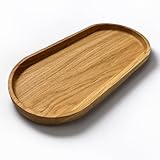EKFJAELL Dekotablett Holz, Oval, Eiche, 200x100x15 mm, Brown,...