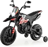 FANTASK Aprilia 12V Elektromotorrad für Kinder 5,5-6 km/h, Kindermotorrad...