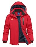 donhobo Damen Skijacke Winter Fleecejacke Wasserdichte Winddichte Warme...