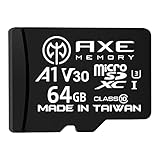 AXE 64GB MicroSDXC-Speicherkarte + SD Adapter mit A1 App Performance, V30,...