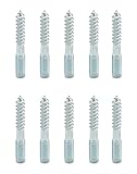 QWORK® 10STK Stockschrauben M8 x 60 mm Doppelgewinde Kohlenstoffstahl...