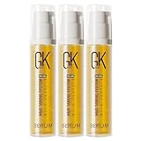 GK HAIR 3 x Reise-Keratin Anti Frizz Serum | Vegan Bio Arganöl |...