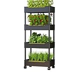 Hydroponisches Anzuchtsystem Garten Pflanzgefäß Kit mit Rad Bewegliches...