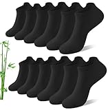 flintronic 6 Paar Bambus-Trainingssocken für Damen, Kurze Sportsocken,...