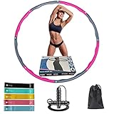 MAXIMIO PINK Hula Hoop Reifen für Erwachsene, Wiederstandsbänder,...