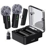 iVANKY Lavalier Mikrofon, Wireless Microphone. 2pcs externes mikrofon...