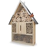 WILDLIFE FRIEND Großes Insektenhotel 39 x 23 cm – Naturbelassen und...