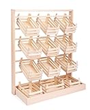 small foot Verkaufsstand aus Holz, großer Stand mit zwölf leeren Kisten,...