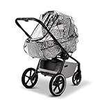 MOON Regenschutz für Kinderwagen, durchsichtig Reflektorstreifen,...