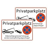 2 Stück Privatparkplatz Schild Pa