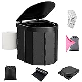 WADEO Tragbare Campingtoilette für Erwachsene, Mobile Toilette mit 12...