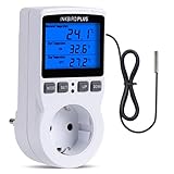 Inkbird Temperaturregler Steckdose mit Fühler Digital Thermostat...