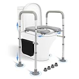 LMLJINTL Toilettensitzerhöhung mit Armlehnen, Toilettenerhöhung Senioren...