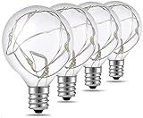 Quntis 4er Pack G40 LED Glühbirnen E12 Sockel, 0,1W Energiesparend, IP65...