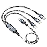 GIANAC 100W USB C auf Multi USB Ladekabel Kurz 50cm, Ladekabel 3 in 1...