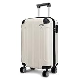 KONO Trolley Handgepäck Koffer 55x35x20cm Rollkoffer Reisekoffer mit 4...