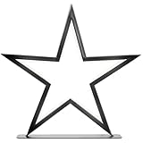 IC Winterworld LED Stern-Lampe aus Metall in schwarz mit Netzstecker, ca....